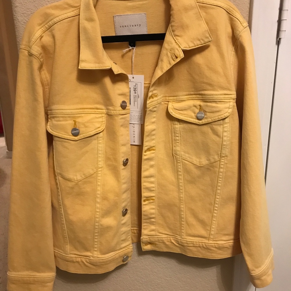 NWT Sanctuary Yellow Denim Jacket